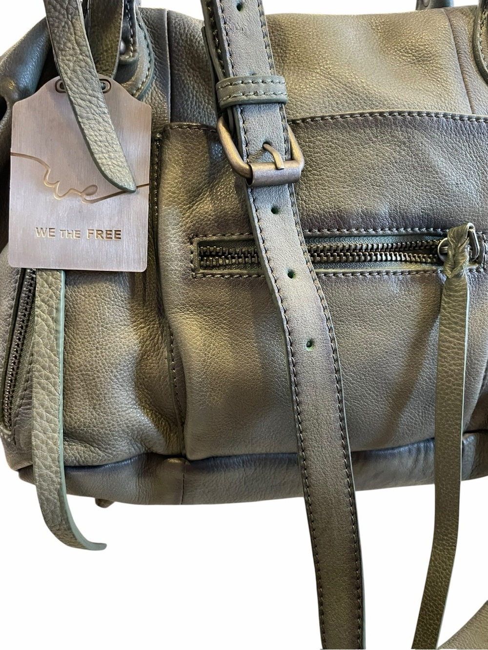 Free People Baby Emerson Olive Green Leather Shoulder Bag - Picture 7 of 12